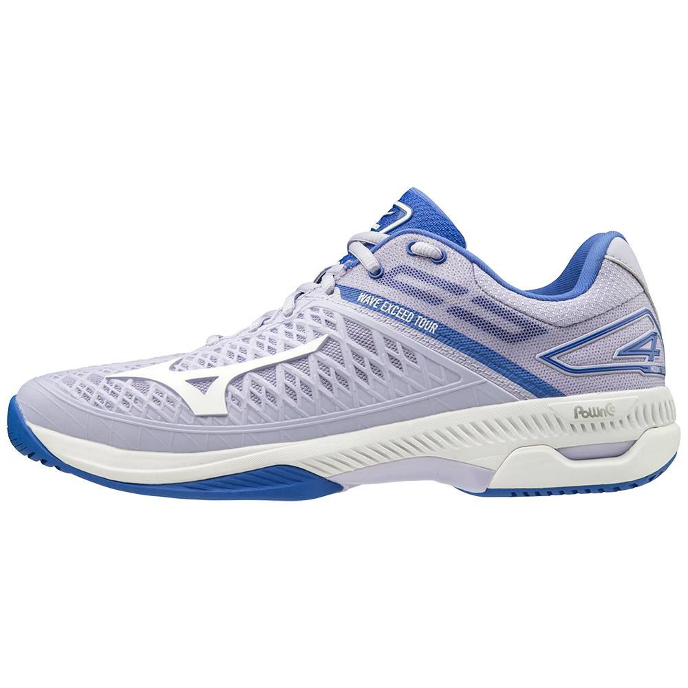 Scarpe Tennis Mizuno Wave Exceed Tour 4 AC Donna - Viola/Bianche - 74529-AXIL